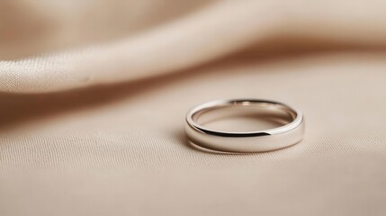 Thin white gold ring with a smooth, polished surface, representing minimalist elegance