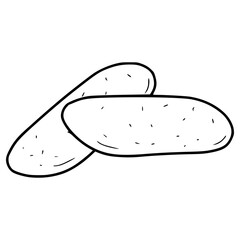 cat tongue cookies illustration hand drawn outline vector