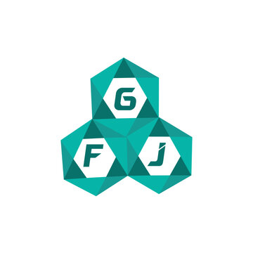 GFJ creative minimalist letter logo. GFJ unique vector initials alphabet letter logo design