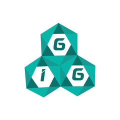 GIG creative minimalist letter logo. GIG unique vector initials alphabet letter logo design