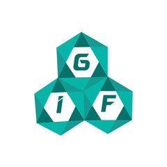 GIF creative minimalist letter logo. GIF unique vector initials alphabet letter logo design