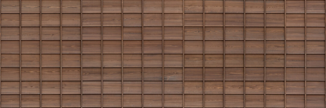 Seamless wood texture of traditional Japanese timber boards wall cladding