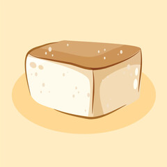 Tofu on a cream background
