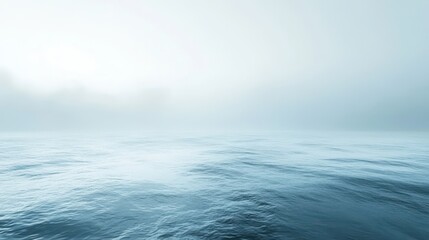 Fototapeta premium Serene Ocean View with Soft Mist and Calm Waters
