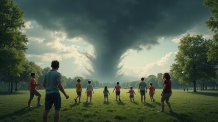 A peaceful childhood before the storm