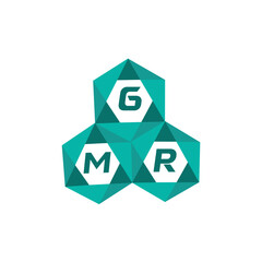 Obraz premium GMR creative minimalist letter logo. GMR unique vector initials alphabet letter logo design