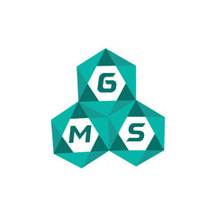 Obraz premium GMS creative minimalist letter logo. GMS unique vector initials alphabet letter logo design