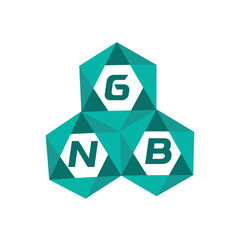 GNB creative minimalist letter logo. GNB unique vector initials alphabet letter logo design