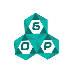 GOP creative minimalist letter logo. GOP unique vector initials alphabet letter logo design
