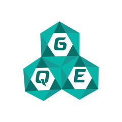 GQE creative minimalist letter logo. GQE unique vector initials alphabet letter logo design