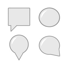 Fototapeta premium Flat Design of Different Speech Bubble Shapes