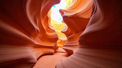 Intriguing Antelope Canyon, Arizona: A breathtaking view of the sandstone formations.