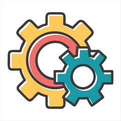 setting silhouette vector style