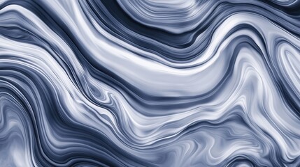 Abstract Blue and White Swirling Marble Pattern