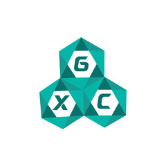 Obraz premium GXC creative minimalist letter logo. GXC unique vector initials alphabet letter logo design