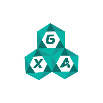 GXA creative minimalist letter logo. GXA unique vector initials alphabet letter logo design
