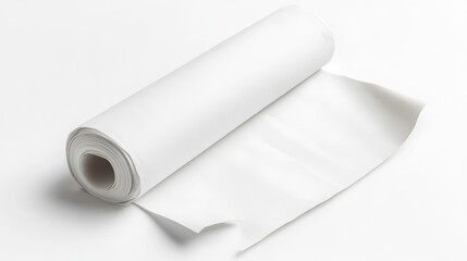 Fototapeta premium Blank White Paper Roll. Isolated Paper Mockup Template for Graduation Certificate Design