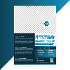 Real estate flyer design template, Real Estate Home Sale Flyer, creative home for sale flyer, color a4 print ready flyer