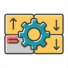 setting silhouette vector style