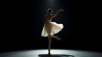 Elegant ballet under the spotlight