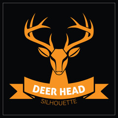Deer Head Silhoutte Vector 