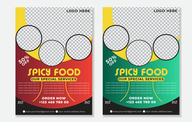 Creative A4 food flyer design.