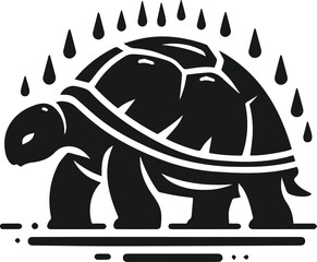 Vector turtle animal silhouette
