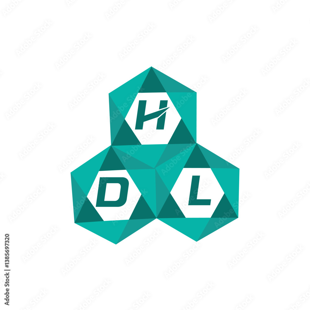 Fototapete HDL creative minimalist letter logo. HDL unique vector initials alphabet letter logo designHDL creative minimalist letter logo. HDL unique vector initials alphabet letter logo design