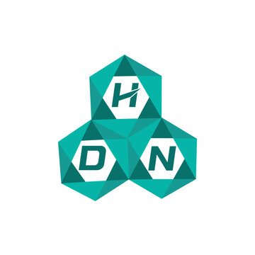HDN creative minimalist letter logo. HDN unique vector initials alphabet letter logo design