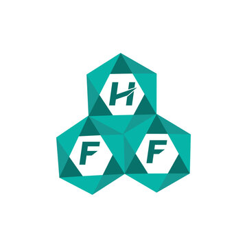 HFF creative minimalist letter logo. HFF unique vector initials alphabet letter logo design