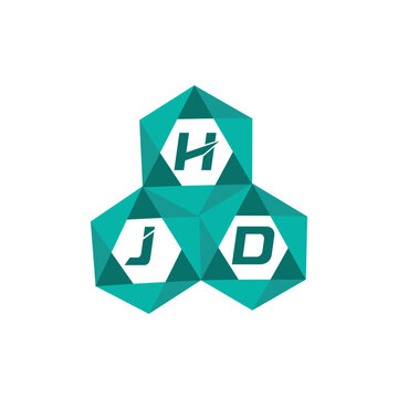 HJD creative minimalist letter logo. HJD unique vector initials alphabet letter logo design