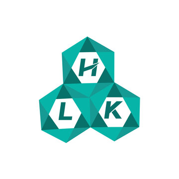 HLK creative minimalist letter logo. HLK unique vector initials alphabet letter logo design