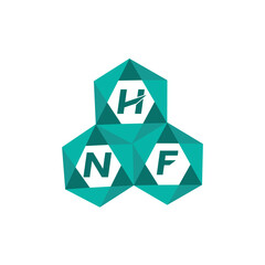 HNF creative minimalist letter logo. HNF unique vector initials alphabet letter logo design