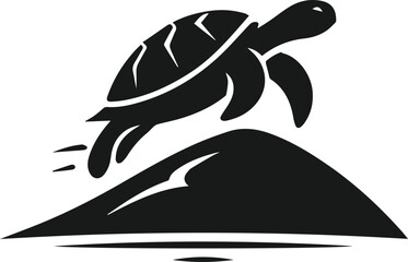 Vector turtle animal silhouette