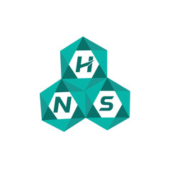 Obraz premium HNS creative minimalist letter logo. HNS unique vector initials alphabet letter logo design