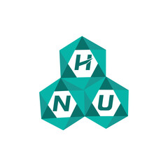 HNU creative minimalist letter logo. HNU unique vector initials alphabet letter logo design