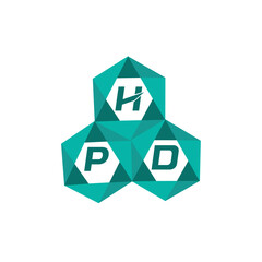 HPD creative minimalist letter logo. HPD unique vector initials alphabet letter logo design