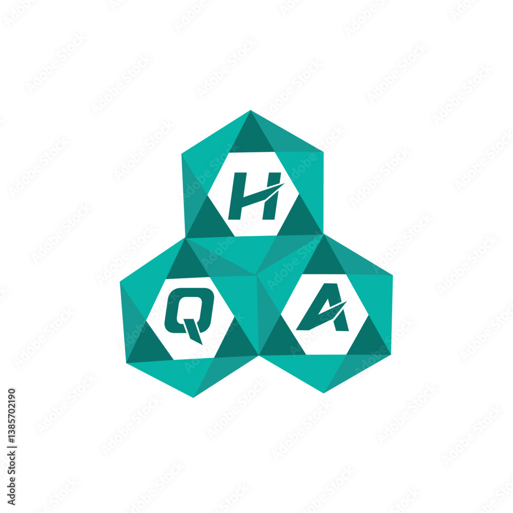 Fototapete hqa creative minimalist letter logo. hqa unique vector initials alphabet letter logo design