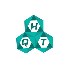 HQT creative minimalist letter logo. HQT unique vector initials alphabet letter logo design