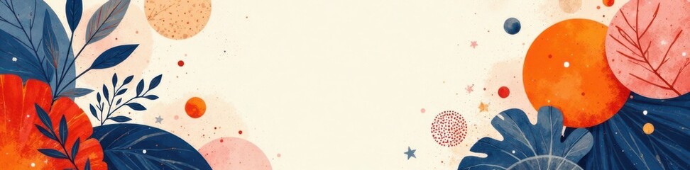 Obraz premium Postcard showcasing a unique, hand-painted design with geometric shapes and abstract patterns, geometric, design