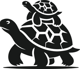 Vector turtle animal silhouette