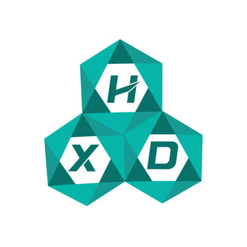 HXD creative minimalist letter logo. HXD unique vector initials alphabet letter logo design