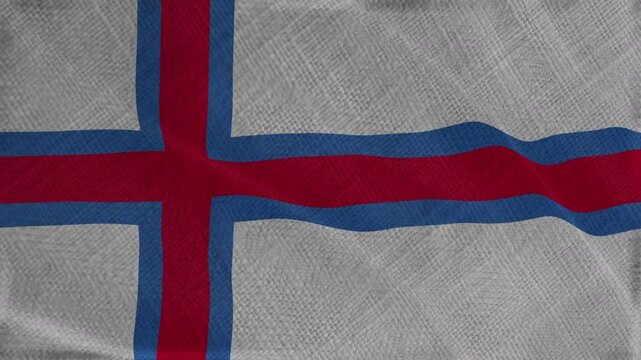 Flag of Faroe Islands , Faroe Islands  3D Animation flag waving in the wind. 4K Faroe Islands  Flag Animation waving with fabric texture.
