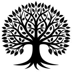 vector tree silhouette