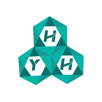 HYH creative minimalist letter logo. HYH unique vector initials alphabet letter logo design