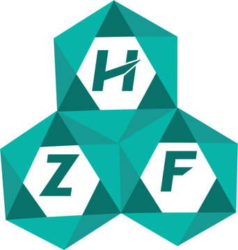 HZF creative minimalist letter logo. HZF unique vector initials alphabet letter logo design