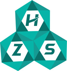 HZS creative minimalist letter logo. HZS unique vector initials alphabet letter logo design