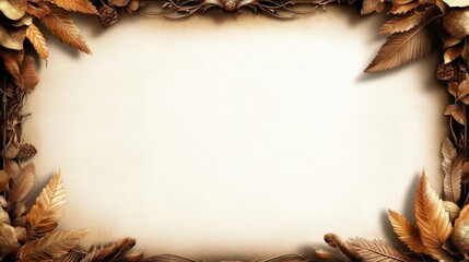 A vintage certificate border with detailed leaf patterns and aged textures, evoking a sense of history and formality for official documents.