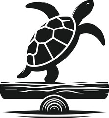 Vector turtle animal silhouette