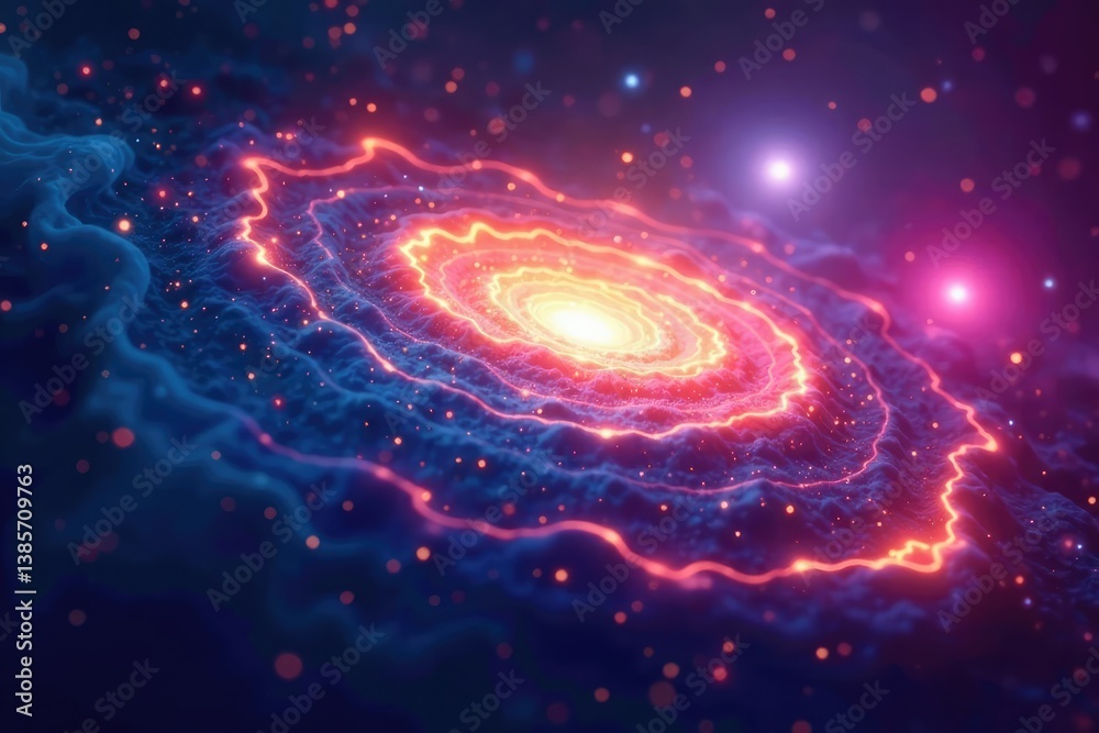 Canvas Prints abstract swirling galaxy nebula seamless loop , background, celestial